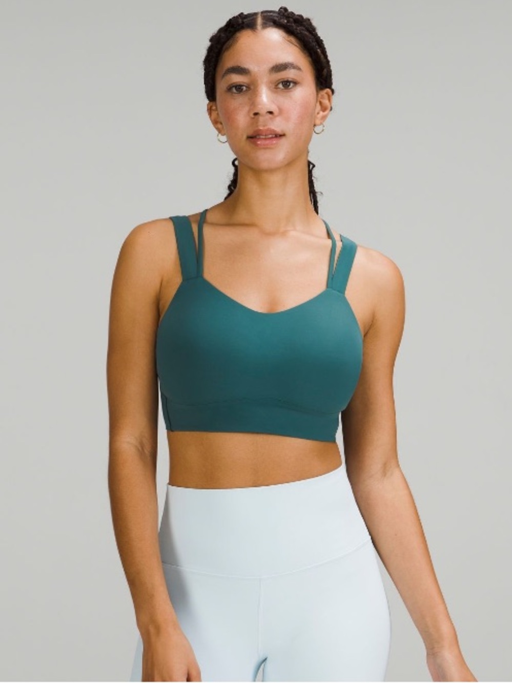 Lululemon Like a Cloud Longline Bra D/DD *Light Support in GREEN JASPER